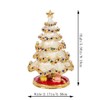 QIFU Hand Painted White Christmas Tree Shape Jewelry Trinket Box