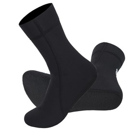 DEMMET Neoprene Socks 1.5mm-3mm-5mm High Elasticity Brushed Wetsuit Socks Non-Slip Adult Cold Protection Warm CR Snorkeling Swimming Beach Socks