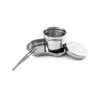 QWORK Medical Tray with Sterilizing Jar and Tweezer, Stainless Steel