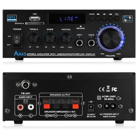 Bluetooth Digital Amplifier Stereo Receiver Car Amplifier Microphone SD/USB Player