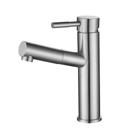 BIJKHSISN Bathroom Faucet with Pull Out Sprayer Basin Mixer Tap for Hot and Cold Water Retractable Stainless Steel 360° Rotatable Single Handle Multifunctional Sink Faucet for Washbasin