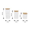 Birambeau Square Glass Jar with Bamboo Lid, Size: 8 x