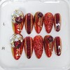 Bloody Rose Handmade Nail Tips - Long Stiletto / 블러디
