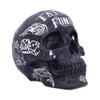 Nemesis Now Black and White Traditional Tribal Tattoo Fund Skull