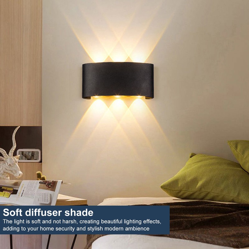 Indoor LED Wall Light Waterproof 3000K Warm White Light Wall