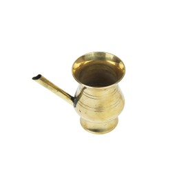 Brass Kalash Lota Pot Utensil Drinkware for Pooja Puja Kit Indian Traditional Festival Decoration Purpose for Temple Home Office Pure Brass Vessel Lota Gift Pooja Item (Size: 3 x 2 Inches) (Golden)