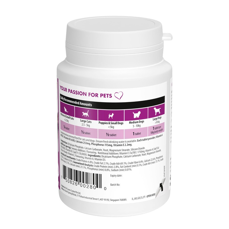 VETIQ Calcium + D3 Supplement for Cats & Dogs with