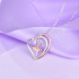 Collar con colgante de bailarina de Ballet de plata de ley 925 para mujer, diseño de bailarina, regalo para amantes de la danza, regalos