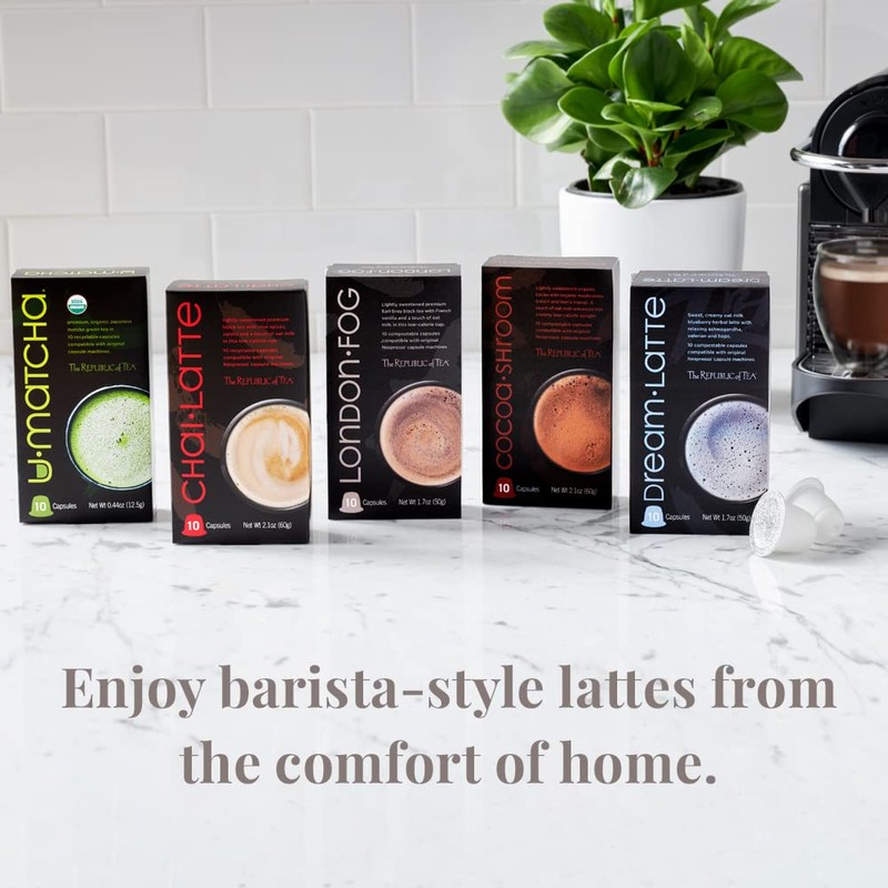 The Republic of Tea - London Fog Latte Capsule-Compatible Pods,