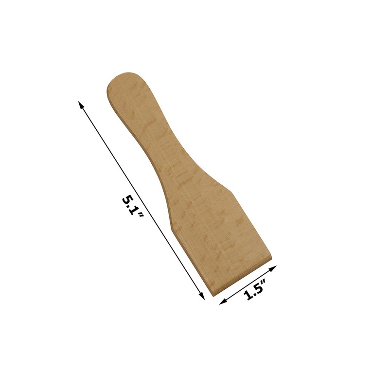 BICB Wooden Raclette Spatula Set of 8 – Smooth Beechwood Scrapers