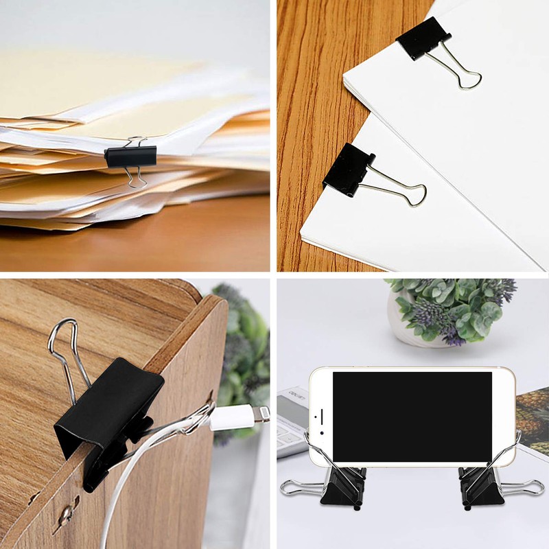 SANNIX 110 PCS Binder Clips Assorted Sizes, X Large, Large,