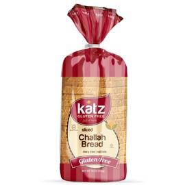 Katz Gluten Free Sliced Challah Bread | Dairy Free, Nut Free, Gluten Free | Kosher (3 Packs of 1 Sliced Loaf, 18 Ounce Each)