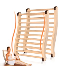 KlenzMate 2 Pcs Upgraded Sauna Backrest, 20" Sauna Accessories, S-Shaped Ergonomic Design Sauna Chair, with Non-Slip Pads, Suitable for Infrared Sauna Backrest and Barrel Sauna Backrest, Handmade