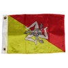 AES 12x18 12"x18" Country of Sicily Boat Motorcycle Flag Brass