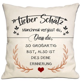 Bommex Sometimes you forget that you are so great, also is this your memory dear treasure cushion cover for boyfriend, husband, birthday, Valentine's Day, Christmas gift (dear treasure 2)