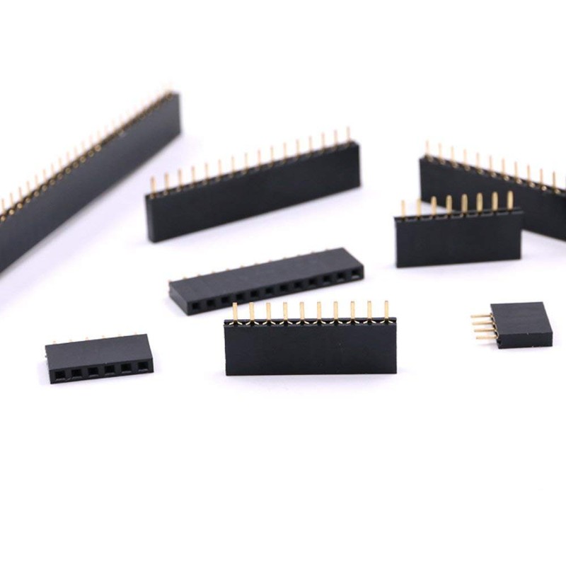 ARCELI 120pcs 2.54mm Straight Single Row PCB Board Pin Female