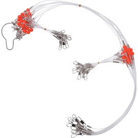 12pcs/lot Stainless Steel Fishing Wire Leaders Rigs with Swivels Snaps High Strength Fishing Leader Rigs Fishing Trace Lures Wire Leader Spinner Fishing Line Tackle