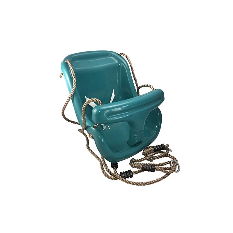 Baby Swing Seat with Rope and Mounting Rings (Turquoise)