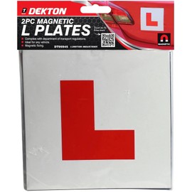 MAGNETIC L PLATES 2pc - Learner Driver Plates with Strong Magnetic Backing – Easy to Fit & Remove – Reusable L Signs for Cars, Motorcycle, Vans & Driving Tests – Compliant with UK Learner Regulations