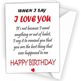 Happy Birthday Card to Lovely Husband, Girlfriend, Boyfriend, Wife, Partner