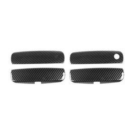 OKOVO Carbon Fiber Car Door Handles Trim Cover Sticker Accessories for Dodge for Charger 2010-202 4pc ABS Left Right Front Rear CFDHTCSFDC1A