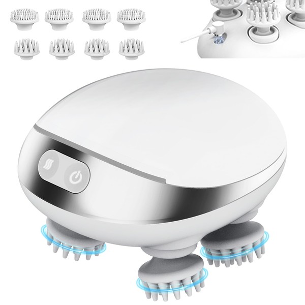 MOUNTRAX 5 in 1 Electric Scalp Massager, Portable Heated Head