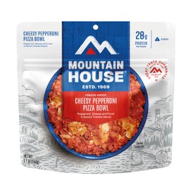Mountain House Cheesy Pepperoni Pizza Bowl | Freeze Dried Backpacking & Camping Food | 2 Servings