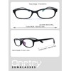 Onrtry Fake Clear Glasses Non Prescription Eyeglasses Rectangular Frame Eyewear(Bright