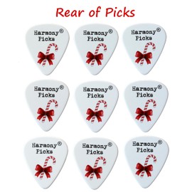 Set of 9 Christmas Guitar Plectrums - Xmas designs - Harmony Picks