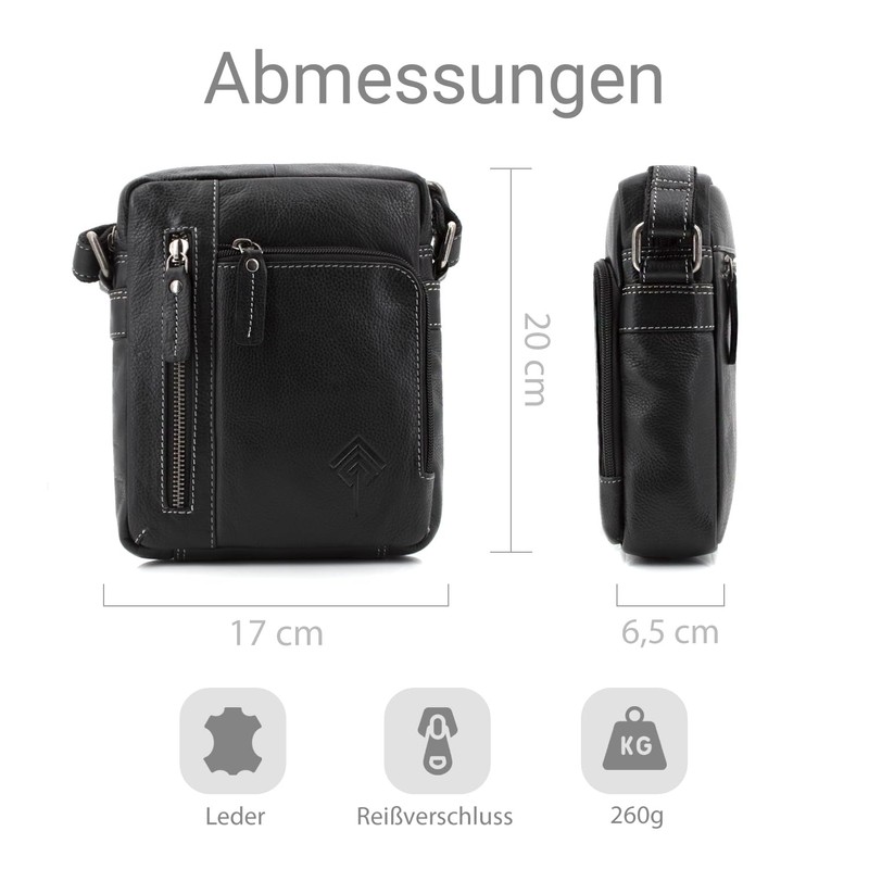 ekavale Men's Leather Shoulder Bag - Shoulder Bag for Men,