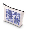 Police Wife Gift Somebody's Fine Ass Police Wife Zipper Pouch
