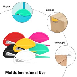 Tiergrade Pack of 6 Letter Openers, Safe Envelope Mail Slitter with Razor, Box Package Opener Paper Cutter, Ideal for Home Office