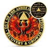 Delicate Phoenix 10 Year Sobriety Coin - Triangle Reborn from