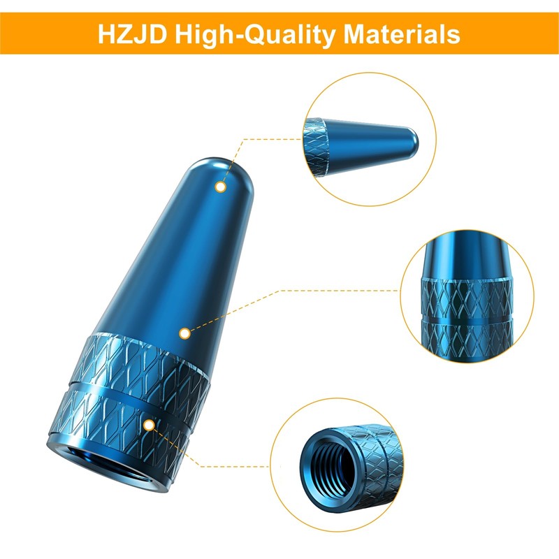 HZJD Bike Presta Valve Caps, Sky-Blue(2 Pack)
