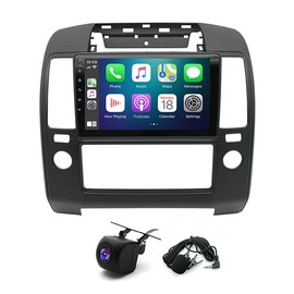 9" Android 13 Double Din Car Stereo with Wireless Carplay Android Auto fit for Nissan Navara 2006-2012 IPS Car Audio Receiver w/WiFi GPS Bluetooth AHD Backup Camera Mic,SWC/AV in/FM/AM Radio Receiver