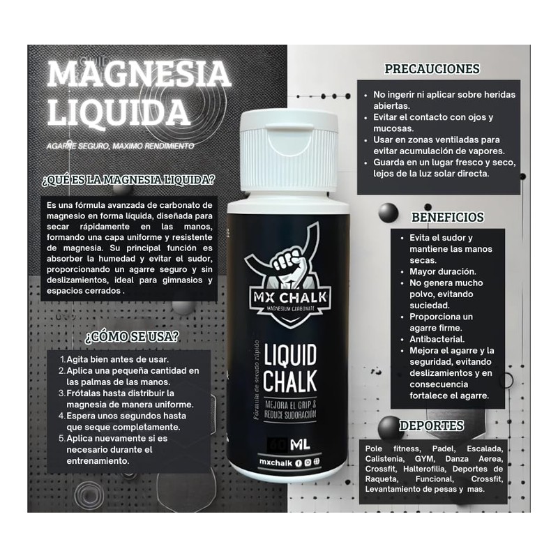 Magnesia Deportiva Liquida 3 Pack (60ml)