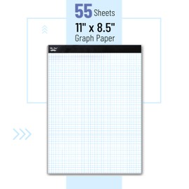 Mr. Pen- Graph Paper Pad 11"x8.5", 4x4 Quad-Ruled Graph Paper, 4 Squares per Inch, Grid Paper Pad, 11 Inch x 8.5 Inch, 55 Sheets, White