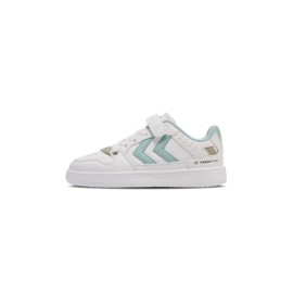 hummel Unisex Children's St. Power Play Jr Trainers, White turquoise, 34 EU