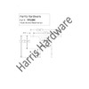 Harris Hardware TP1286 Two Ear Die Cast Zamac Urinal Screen