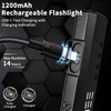 KunHe 2Pack 800 lumens 1200mAh EDC Flat Flashlight Rechargeable Small