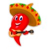 Mexican Chili Pepper Sombrero - 12" Vinyl Sticker Waterproof Decal