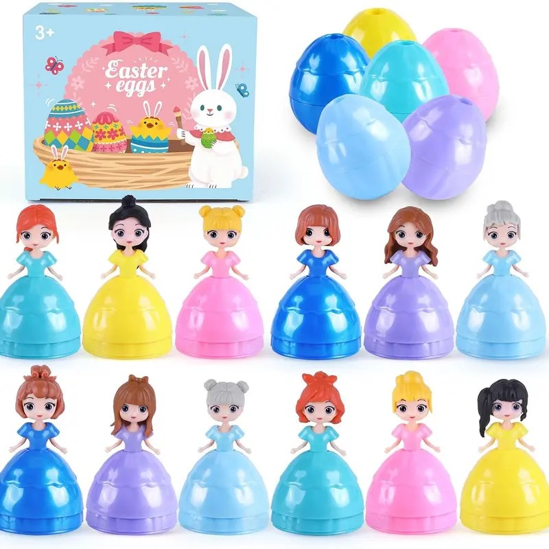 12 Piece Prefilled Easter Eggs for Kids Easter Basket Fillers