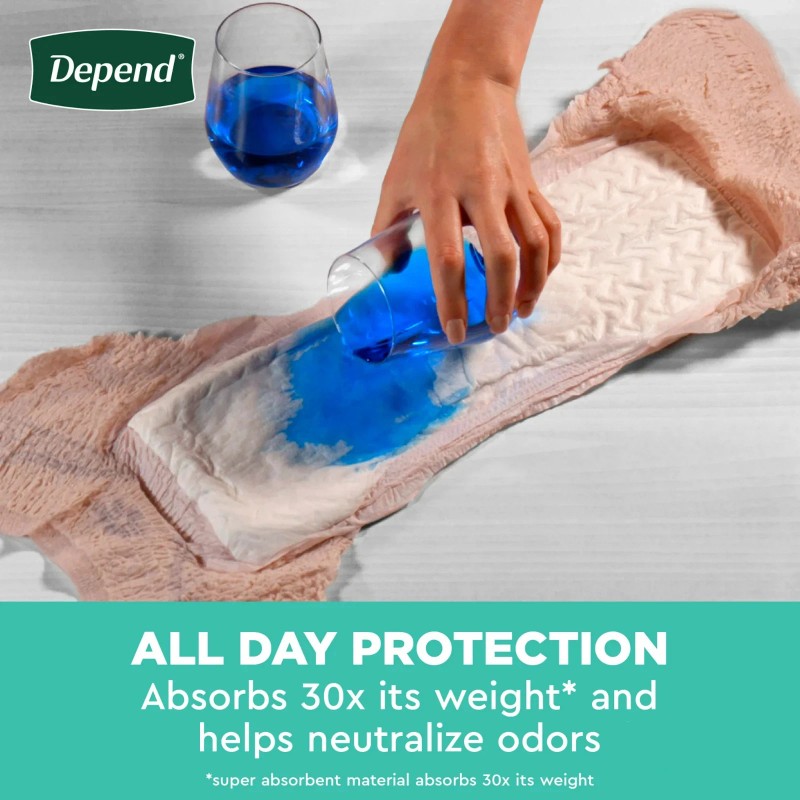 Depend Fresh Protection Incontinence Underwear for Women, Adult Diapers, L,28