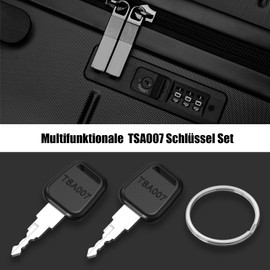 Ancable TSA Key 007, Pack of 2 TSA007 Keys, Multifunctional Luggage Key, TSA Key Compatible with Luggage, Suitcase, Password Locks, TSA Lock