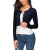 EXCHIC Cárdigan Corto Bolero con Botones y Cuello Redondo para