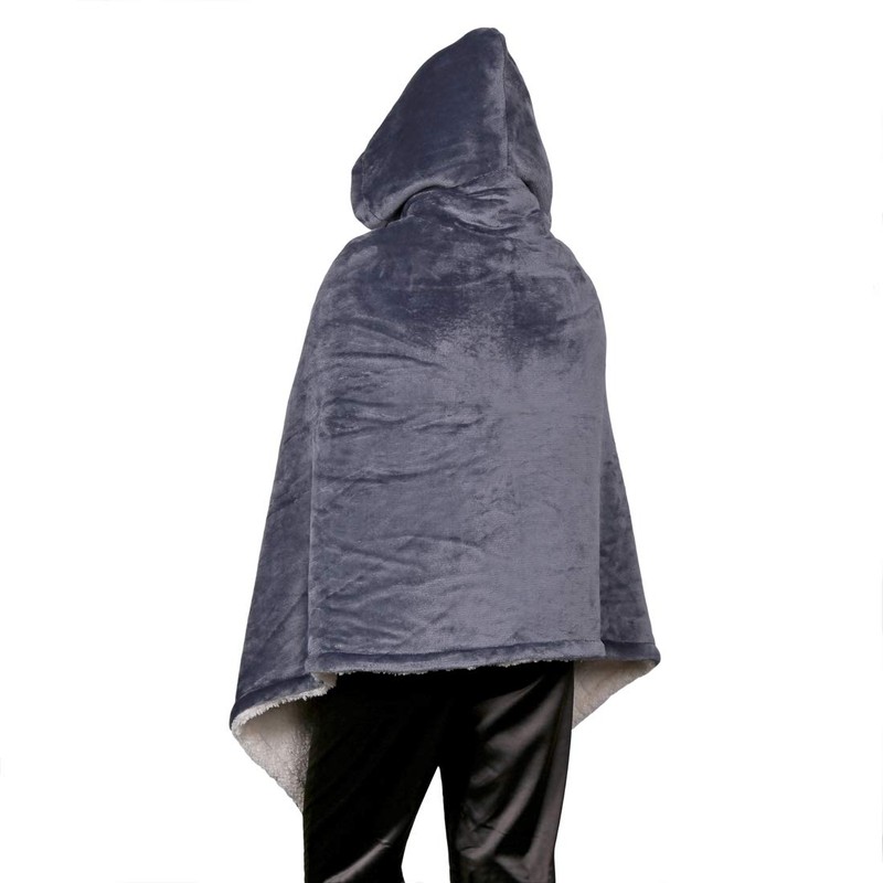 aztex Hooded Sherpa Blanket, Blanket with Hood, Wearable Blanket 90cm