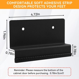 New Hands-Free Cabinet Foot Pull for Trash Drawer,handless Handle，Touchless Hands Free Design for Full Overlay Cabinet Door (1, White)