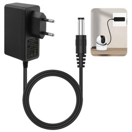 Ladegerät 9V 1A für Tapo C100, C200, C210, C310, C320WS, TC60, TC70, Ladegerät für Kamera mit 1.5 m Kabel, Kamera Adapter Netzteil für Tapo WLAN Kamera