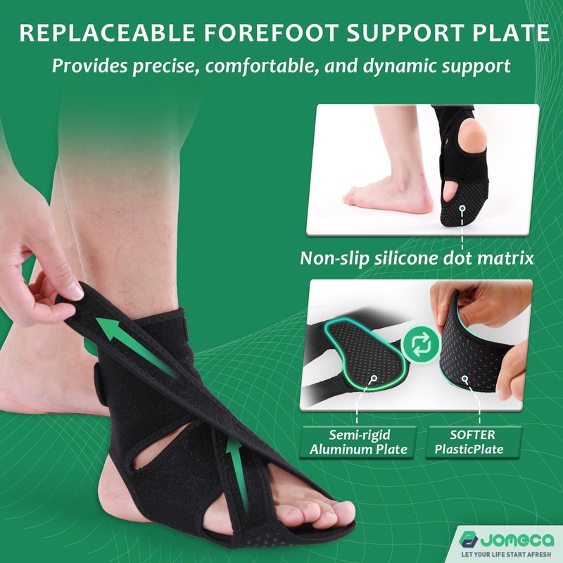 JOMECA Upgraded Drop Foot Brace for Walking with Shoes -