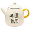 Rae Dunn Magenta Ceramic Tea Pot/Server Inscribed: BEE HAPPY with